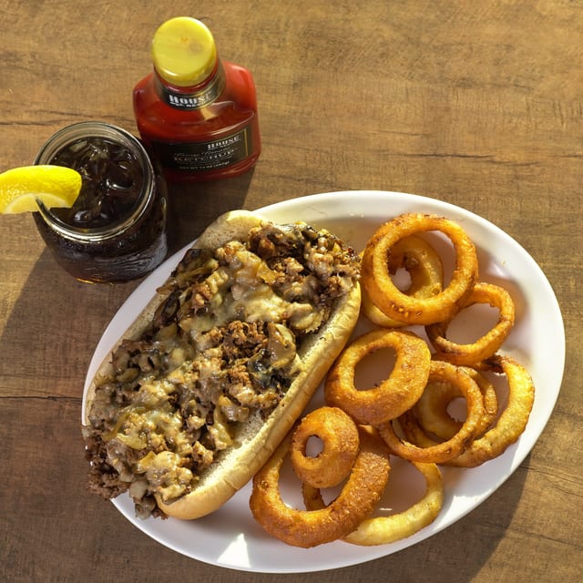 Philly Cheese Steak Sub Sandwich.
