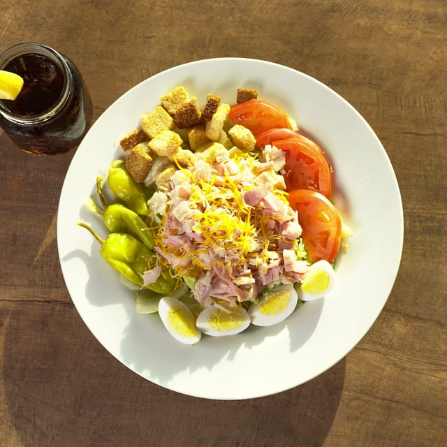 Mason Jar Chef Salad.